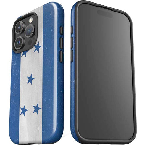 Honduras Flag Distressed iPhone 16 Pro Max Impact Case